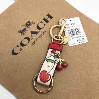 新品☆COACH(コーチ)レオパード  トリガースナップ キーリング