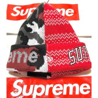 シュプリーム(Supreme)の【新品】Supreme シュプリーム New Era Split Beanie(ニット帽/ビーニー)