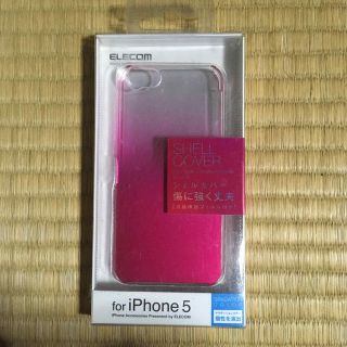 エレコム(ELECOM)のiPhone5専用シェルカバー　クリアピンク(iPhoneケース)