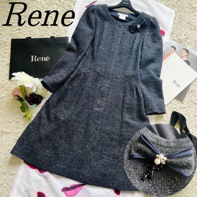 5年保証』 極美品♡ Rene basic ルネ フロントジップ 半袖フレア