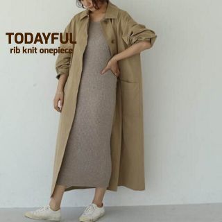 トゥデイフル(TODAYFUL)のトゥデイフル TODAYFUL リブニットロングワンピース 新品(ロングワンピース/マキシワンピース)