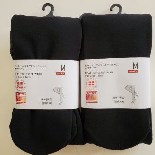 ユニクロ(UNIQLO)のユニクロ　ヒートテックエクストラウォームボアタイツ　M　黒　極暖　2足組(タイツ/ストッキング)