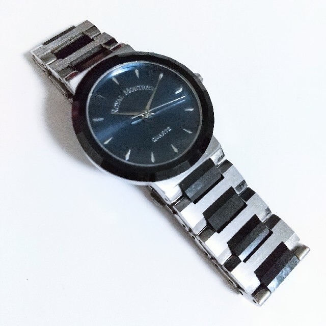 【美品 80%OFF】ROYAL MONTRES QUARTZ 腕時計 ネイビーメンズ