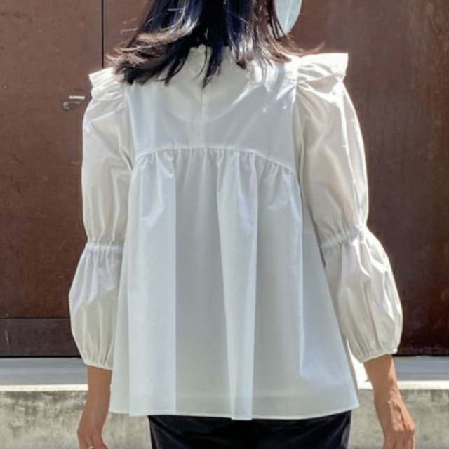 Sono - 22FW sono ホワイト ギャザーフルブラウスの通販 by 商品説明を
