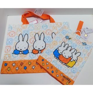 【ハンドメイド】うさぎ　miffy　レッスンバッグ　上靴入れ　体操服　4点セット