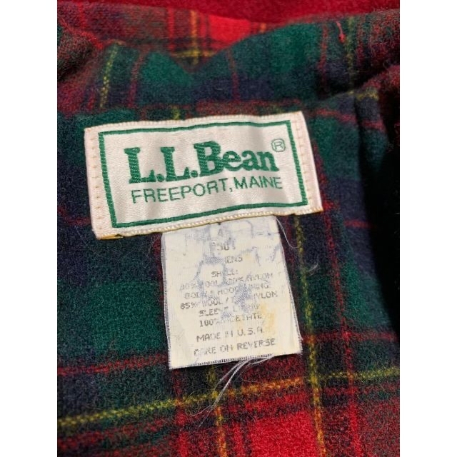 USA製 ビンテージ LLBean ビッグシルエット ロング ダッフルコート 赤 2