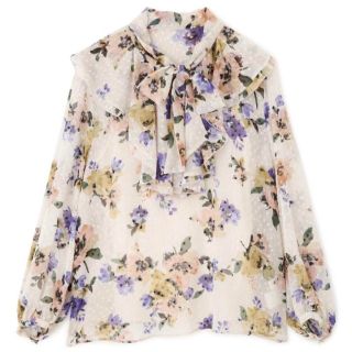 ジルスチュアート(JILLSTUART)のJILLSTUART 花柄シフォンブラウス(シャツ/ブラウス(長袖/七分))