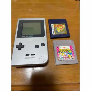 ゲームボーイライト　GAMEBOYLIGHT　本体　シルバー　品　おまけ付き