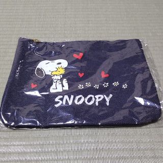 スヌーピー(SNOOPY)のスヌーピー　デニム柄ポーチ　AOKI(ノベルティグッズ)