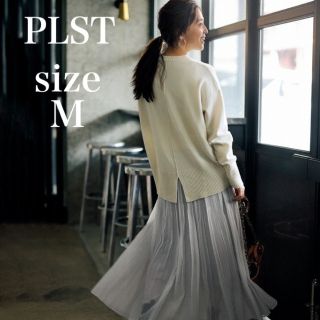 プラステ(PLST)のPLST プラステ　ウールカシミヤブレンドクルーネックバックスリットニット(ニット/セーター)