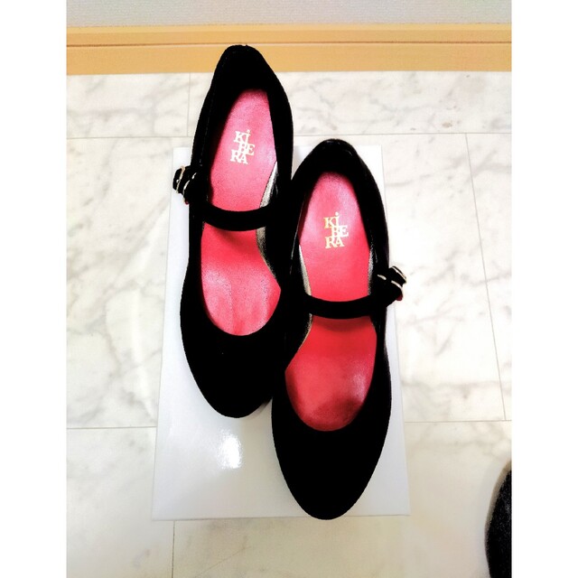 KiBIRA ベロア調　パンプス　22cm レディースの靴/シューズ(ハイヒール/パンプス)の商品写真
