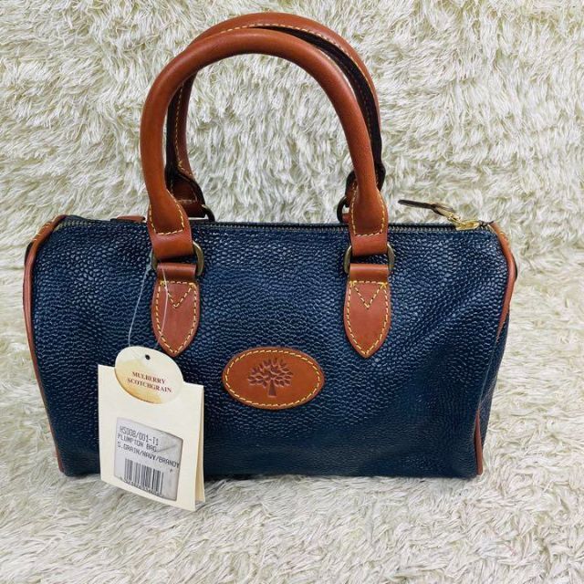 【新品未使用】Mulberry マルベリー　ミニボストン　2way バイカラー