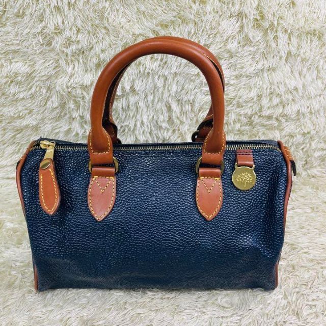 【新品未使用】Mulberry マルベリー　ミニボストン　2way バイカラー