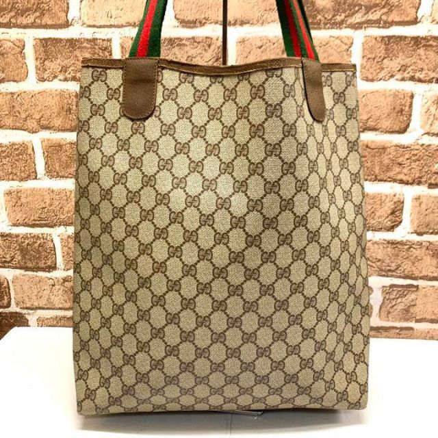 参考にお買い物♪ OLD GUCCI シェリーライン PVC トートバッグ 4732