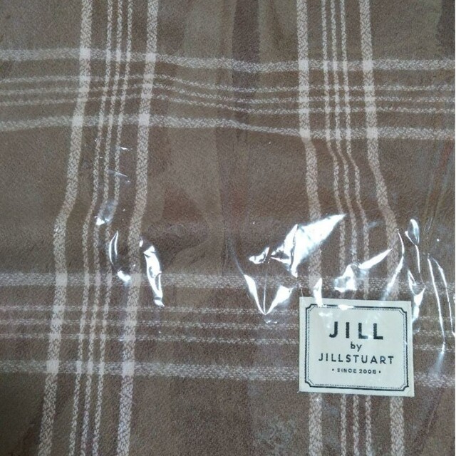 JILL by JILLSTUART(ジルバイジルスチュアート)の【新品】ジルバイジルスチュアート チェックストール モカピンク レディースのファッション小物(ストール/パシュミナ)の商品写真