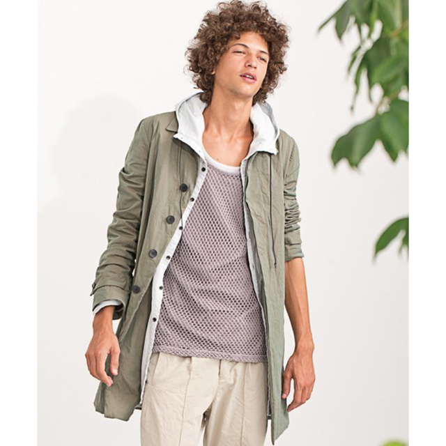 定価52800円 OURET バーバリークロスワッシャーステンカラーコート S