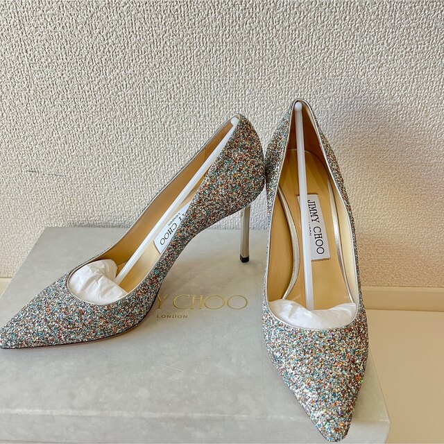 【新品】JIMMY CHOO ROMY85 グリッター　パンプス　37