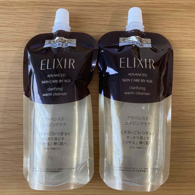 ELIXIR(エリクシール)のエリクシール アドバンスド クリアホットクレンジングジェル AD つめかえ用×２ コスメ/美容のスキンケア/基礎化粧品(クレンジング/メイク落とし)の商品写真