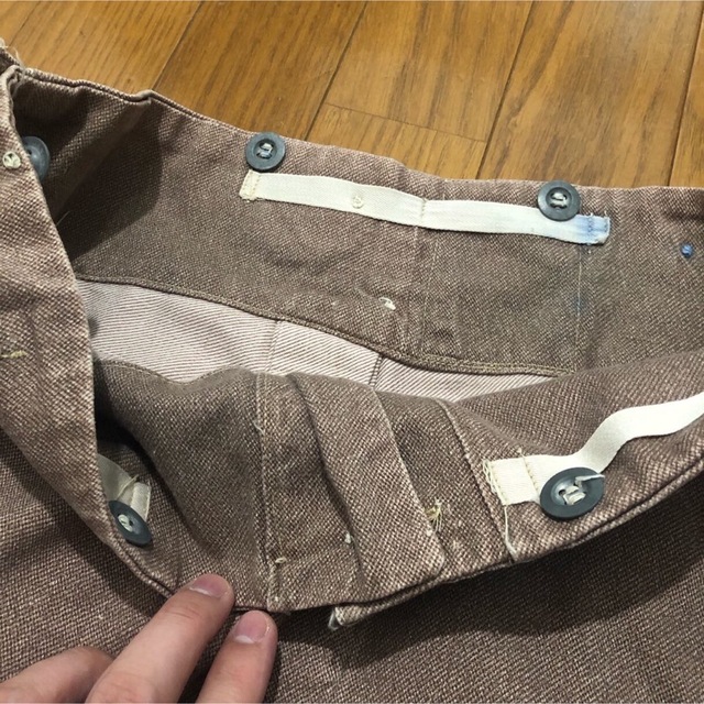 天然石ターコイズ 30s British Army Brown Denim Trousers 希少