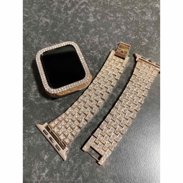 豪華♡ Apple Watch キラキラ ケース ローズゴールド 42mmの通販 by