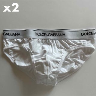 ドルチェアンドガッバーナ(DOLCE&GABBANA)のドルガバ　2枚組　メンズビキニ　SM ホワイト　白ブリーフ　メンズブリーフ(その他)