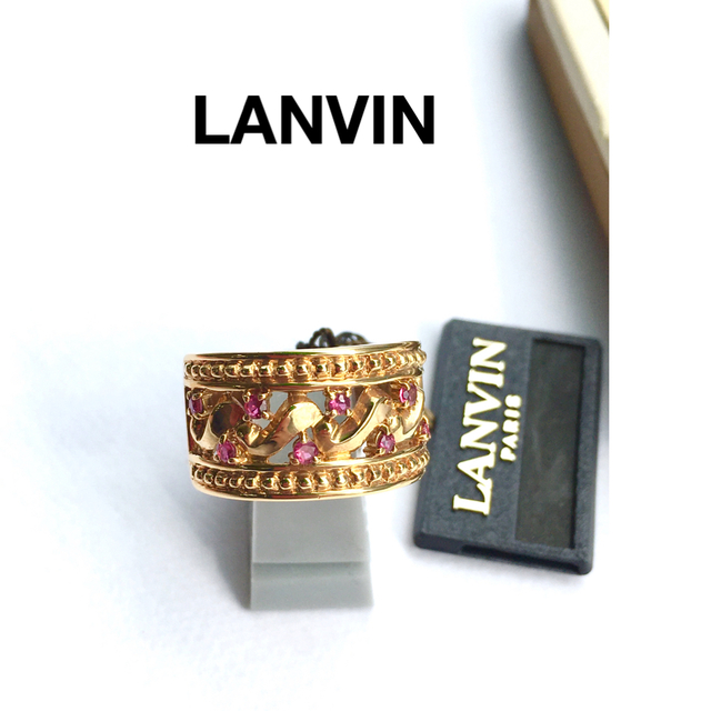 LANVIN - ランバン　LANVIN ルビーと18金のリング　ラトーシリーズ　宝石店ストック