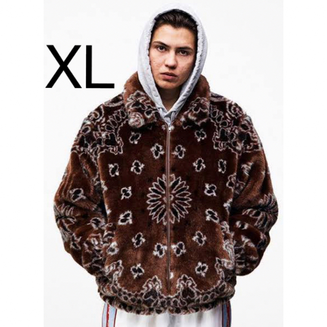 XL Supreme Bandana Faux Fur Bomber