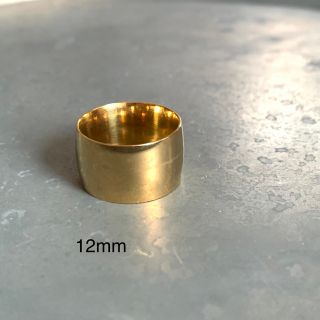 ステンレス　シンプルリング  12mm ゴールド(リング(指輪))