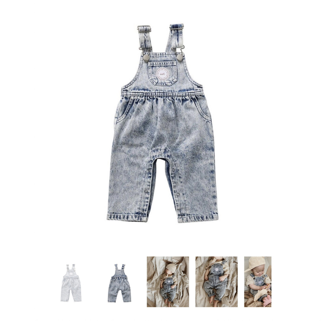 Ron Herman(ロンハーマン)の新品未使用Soll Club Denim Overalls 海外子供服ブランド キッズ/ベビー/マタニティのキッズ服男の子用(90cm~)(パンツ/スパッツ)の商品写真