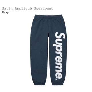 シュプリーム(Supreme)のSupreme Satin Applique Sweatpant ネイビー M(その他)