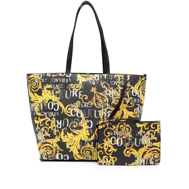 VERSACE JEANS COUTURE トートバッグ バロック ブラック-