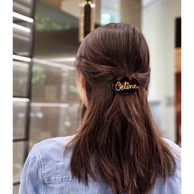 ランキングや新製品 celine ヘアクリップ ヘアピン セリーヌ ブラウン ノベルティ