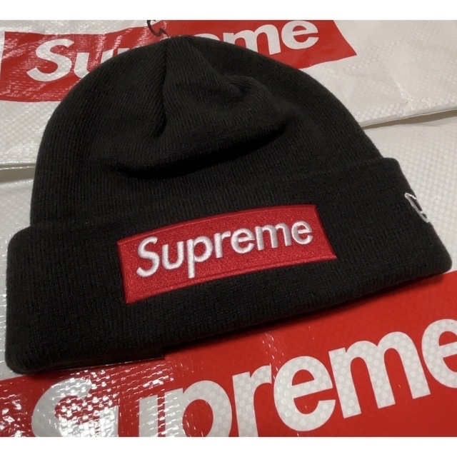 ニット帽/ビーニー【新品】Supreme NEW ERA BOX LOGO Beanie ニット帽