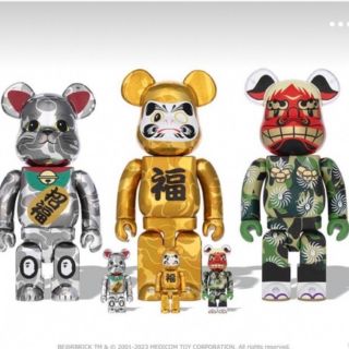 アベイシングエイプ(A BATHING APE)のBAPE®︎ × BE@RBRICK 招き猫銀メッキ /達磨 金メッキ /獅子舞(その他)