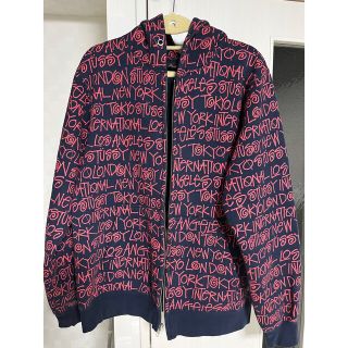 STUSSY レディースM パーカー　ステューシー　総柄　オルテガ　ヒッピー