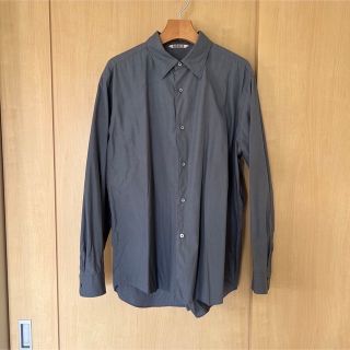 オーラリー(AURALEE)のWASHED FINX TWILL SHIRTS サイズ4 ダークブルーグレー(シャツ)