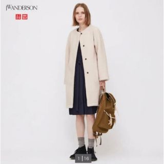 ユニクロ(UNIQLO)の【新品未使用/タグ付き】ユニクロ　JW Anderson ボアコート M(ロングコート)