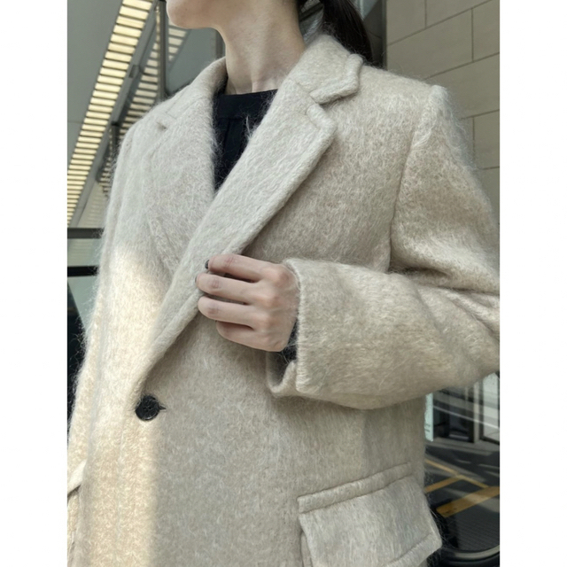 HYKE - 今期新品☆HYKE ハイク MOHAIR DOUBLE-BREASTED コートの HYKE - 今期新品☆HYKE ハイク MOHAIR DOUBLE-BREASTED コートの