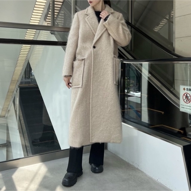 HYKE - 今期新品☆HYKE ハイク MOHAIR DOUBLE-BREASTED コートの HYKE - 今期新品☆HYKE ハイク MOHAIR DOUBLE-BREASTED コートの
