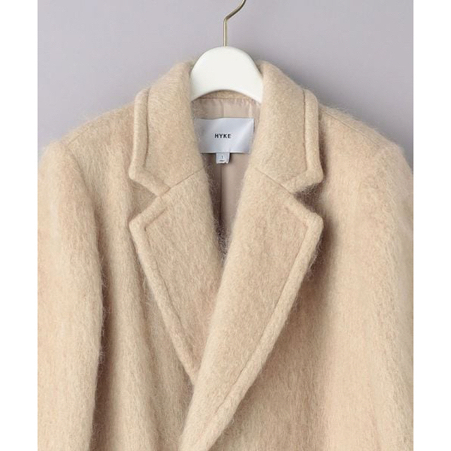 HYKE - 今期新品☆HYKE ハイク MOHAIR DOUBLE-BREASTED コートの HYKE - 今期新品☆HYKE ハイク MOHAIR DOUBLE-BREASTED コートの