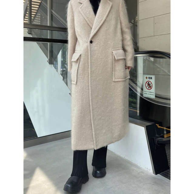 HYKE - 今期新品☆HYKE ハイク MOHAIR DOUBLE-BREASTED コートの HYKE - 今期新品☆HYKE ハイク MOHAIR DOUBLE-BREASTED コートの