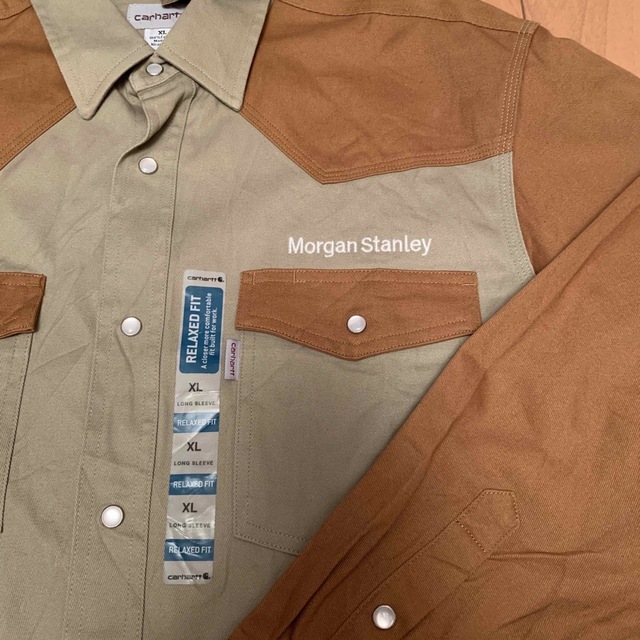 carhartt(カーハート)の"carhartt" x "Morgan Stanley" ワークシャツ XL メンズのトップス(シャツ)の商品写真