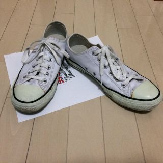 コンバース(CONVERSE)のコンバース 白レザー 26.5㎝(スニーカー)