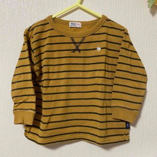 POLO BABY  ボーダー薄手トレーナー　90㎝　キャメル(Tシャツ/カットソー)