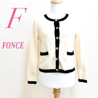 フォンセ(FONCE)のFONCE フォンセ カーディガン オフィスカジュアル バイカラー(カーディガン)