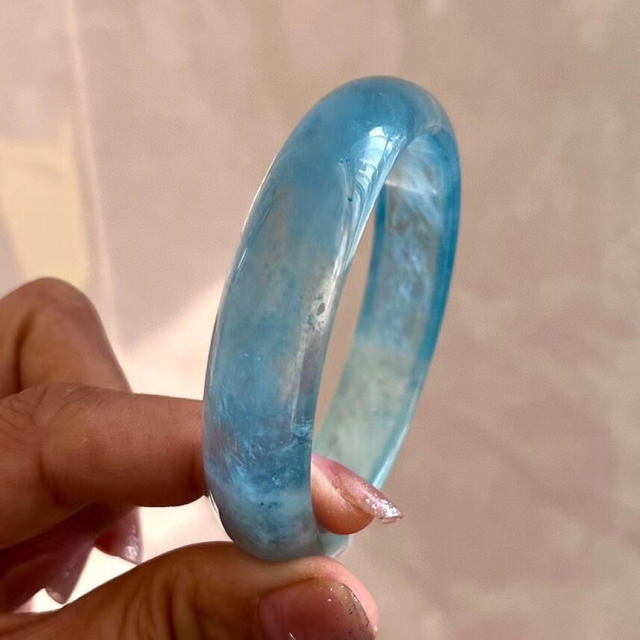 ⭐︎【天然】アクアマリン バングル 47.9g - www.edxconsultores.com.br