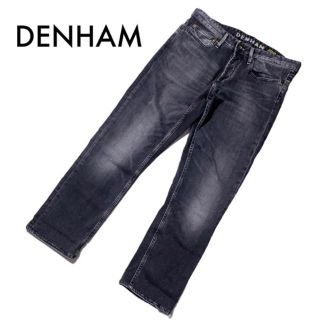 デンハム(DENHAM)の美品 デンハム バブアーコラボ ジーンズ ブラックデニム W32 RAZOR 黒(デニム/ジーンズ)