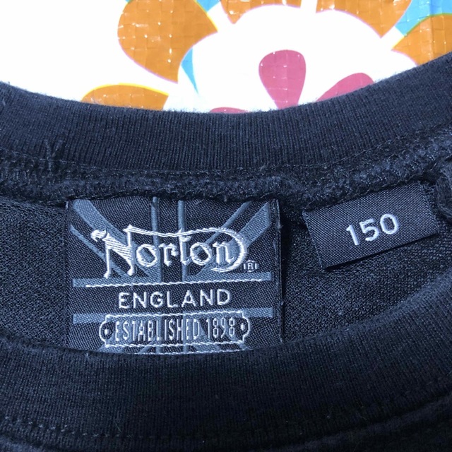 Norton(ノートン)のレアKIDS Norton 刺繍&プリント長袖シャツ 150cm ロンＴ　クール キッズ/ベビー/マタニティのキッズ服男の子用(90cm~)(Tシャツ/カットソー)の商品写真