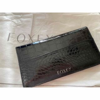 【ご専用】FOXEY 型押し三つ折り財布 ベビーブルー