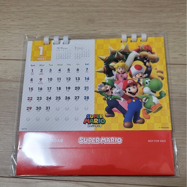 Nintendo Switch(ニンテンドースイッチ)の2023 卓上カレンダー　スーパーマリオ　ニンテンドー インテリア/住まい/日用品の文房具(カレンダー/スケジュール)の商品写真